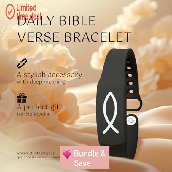 Silicone Cross Bracelet with NFC Bible Access, Adjustable Waterproof - Picture 3 of 8